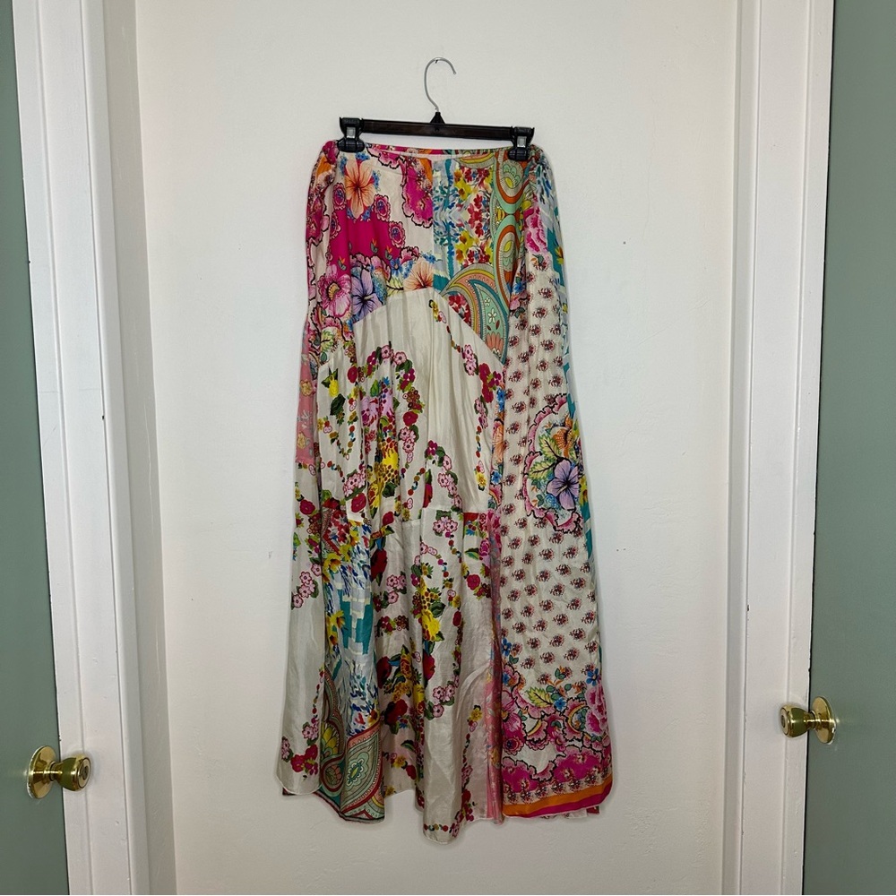 Johnny Was floral maxi skirt